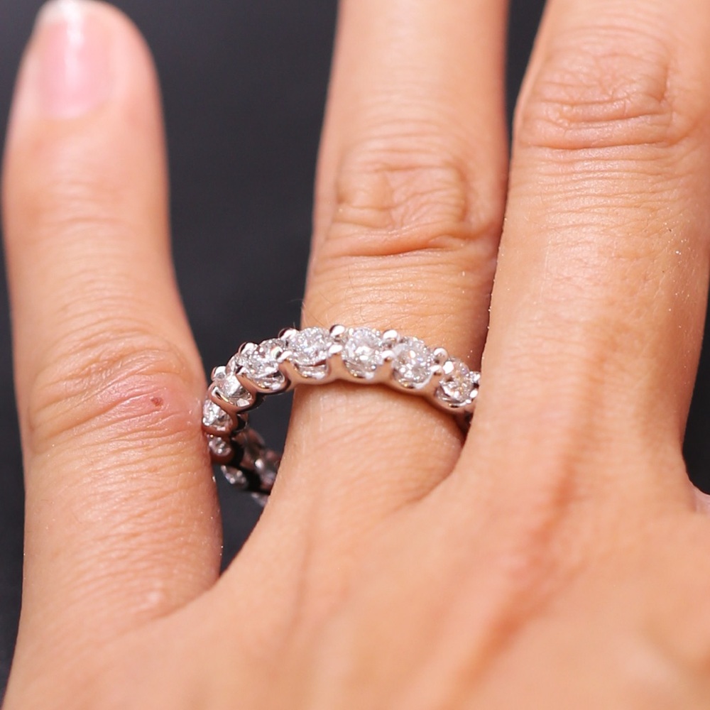 3.47 carat Diamond eternity ring white gold